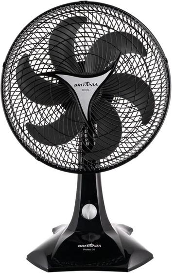 Imagem de Ventilador Protect 30 Six 3 Velocidades 6 Pás Preto 60W Britânia 110v
