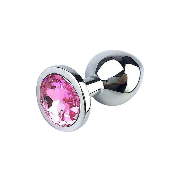 Imagem de Plug Anal com Joia em Aço Inox Médio Dilatador Anal Sex Shop