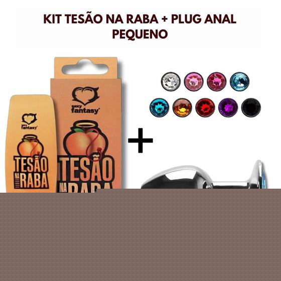 Imagem de Anestésico Anal Tesão na Raba + Plug Anal P Kit Anal Iniciante Gel Excitante  Sex shop
