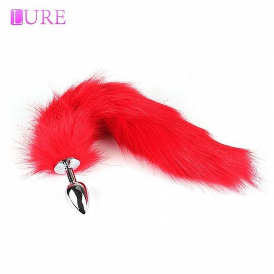 Imagem de Plug Anal Rabo de Raposa Luxo - Vermelho