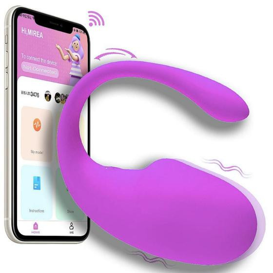 Imagem de  Massageador Corporal Bluetooth Vibrador Ponto G com App de Controlar Vibrações 10 Velocidades Sex Shop