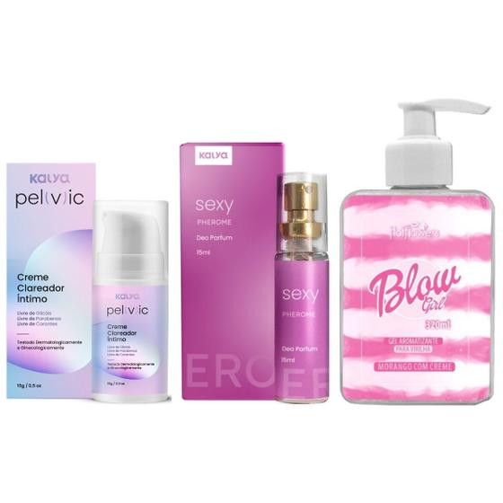 Imagem de Creme Clareador Aromatizante Virilha Blow Perfume Sexy Kit