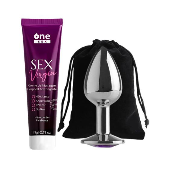 Imagem de Plug Anal Tamanho P + Sex Virgin Creme de Massagem Corporal Adstringente