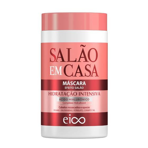 Imagem de Eico Máscara Salão em Casa Hidratação Intensiva Tratamento Creme Cabelos Secos e Opacos 1Kg
