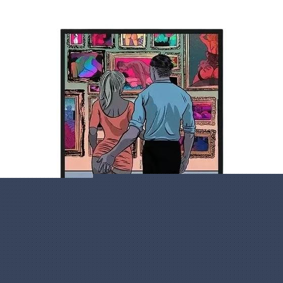 Imagem de Pintura Em Tela De Casal Nu, Amante Sexy, Manga, Arte De Parede Para Sala De Estar, Decoração De Bar
