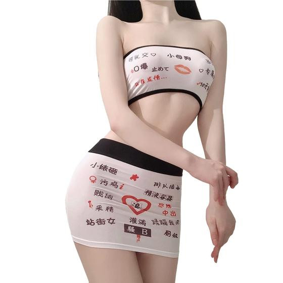 Imagem de Conjunto de Lingerie Sexy Cosplay Anime Lolita Black - SINROYEE