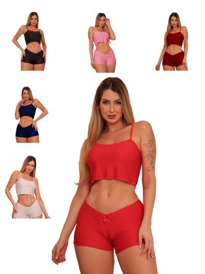 Imagem de Kit com 6 conjuntos Virginia Cropped curto sexy