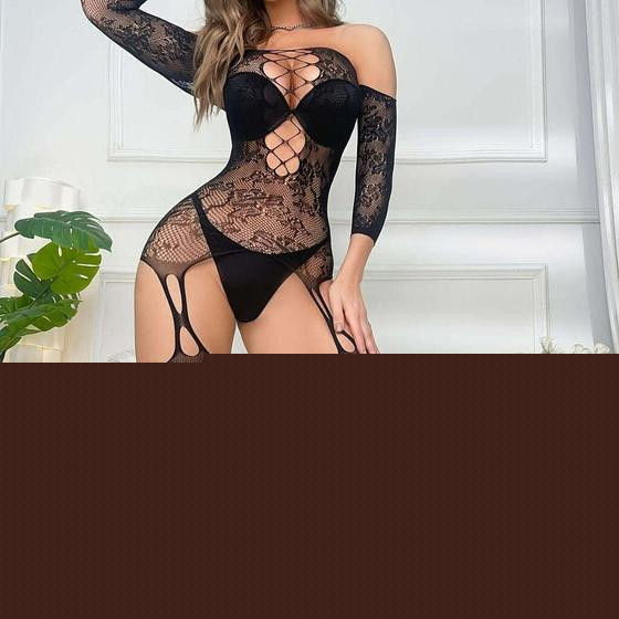 Imagem de Conjunto de Lingerie Sexy Corpete de Renda ElaShopp