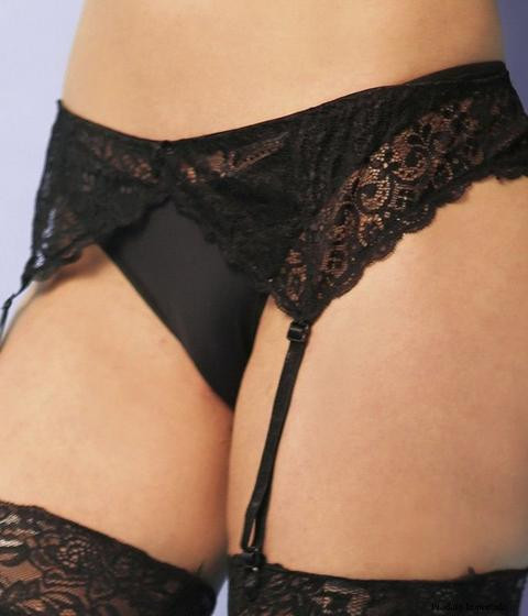 Imagem de Cinta-Liga Sexy Yaffa - Preto