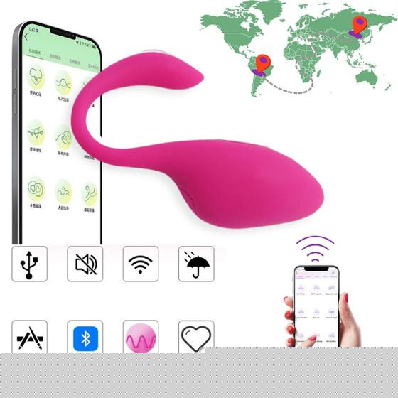 Imagem de Vibrador Feminino Dupla Penetração Ponto G Estimulador de Clitóris Bluetooth Controlado Por App 10 Vibrações Sex Shop