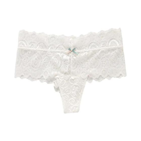 Imagem de Calcinha Feminina Sexy De Cintura Baixa Com Renda Transparente Bordada Lingerie Íntima
