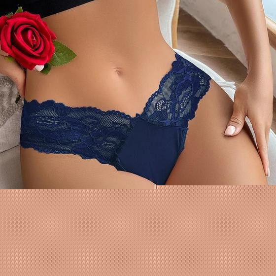 Imagem de Calcinha Feminina Sexy de Renda Floral - Cintura Baixa e Confortável