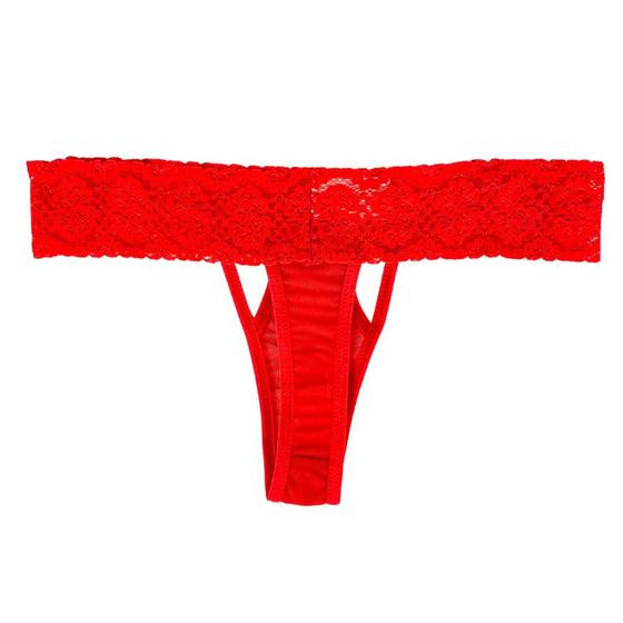 Imagem de Calcinha Renda e Tule Transparente Lingerie Malícia Sexy