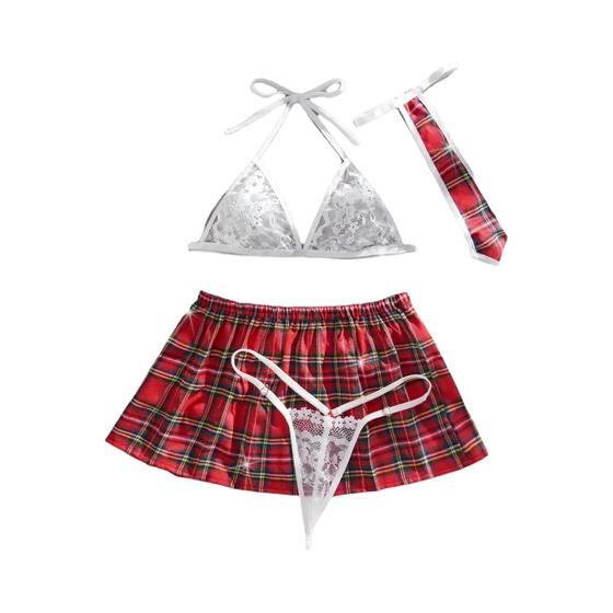 Imagem de Conjunto De Lingerie Sexy Transparente Com Sutiã E Calcinha Fio Dental Exótico Para Mulheres