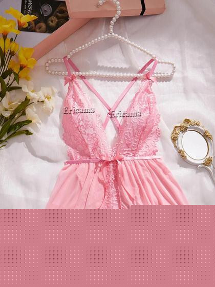 Imagem de Conjunto de Sutiã e Body Transparente de Renda - Push Up Sexy