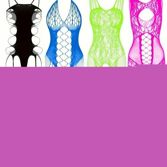 Imagem de Kit 4 Lingerie Sexy Body de Renda Transparente ElaShopp
